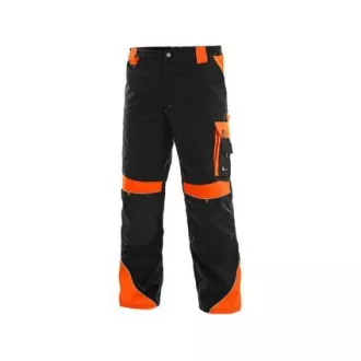 Kalhoty do pasu CXS SIRIUS BRIGHTON, černo-oranžová, vel. 58