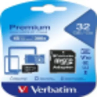 VERBATIM MicroSDHC karta 32GB Premium, U1 + SD adaptér