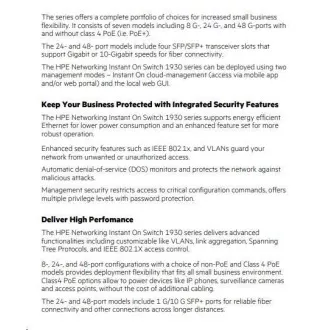 HPE Networking Instant On Switch 8p Gigabit 2p SFP (fanless) 1930