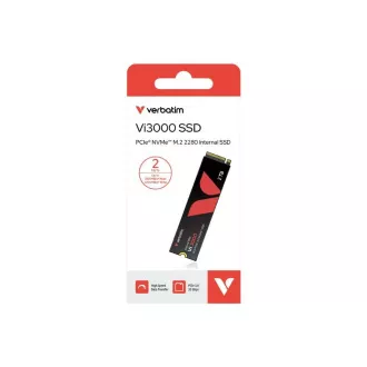 VERBATIM SSD Vi3000 Internal PCIe NVMe M.2 SSD 2TB, W 3000/ R 3300 MB/s