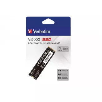 VERBATIM SSD Vi5000 Internal PCIe NVMe M.2 SSD 1TB, W 4500/ R 5000 MB/s
