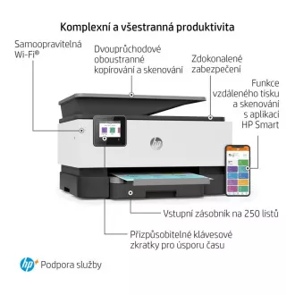 HP All-in-One Officejet Pro 9010e HP+ (A4, 22 ppm, USB 2.0, Ethernet, Wi-Fi, Print, Scan, Copy, FAX, Duplex, DADF)