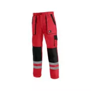 Kalhoty CXS LUXY BRIGHT, pánské, červeno-černé, roz. 46