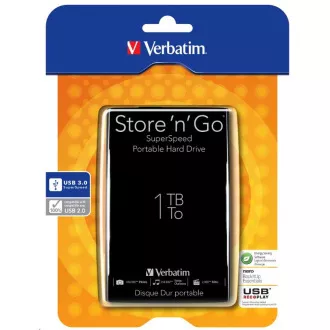 VERBATIM Externí HDD 1TB Store 'n' Go USB 3.0, Black