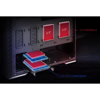 ADATA XPG case DEFENDER PRO Mid-Tower, bez zdroje, 3x 120mm ARGB Fan, Černá