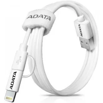 ADATA Sync & Charge Lightning kabel - USB A 2.0, 100cm, plastový, bílý
