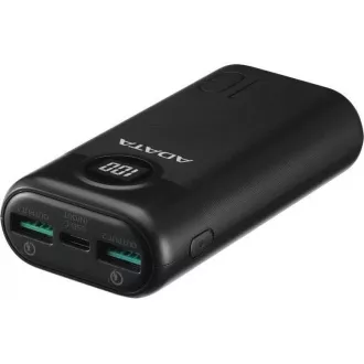 ADATA PowerBank AP10000 - externí baterie pro mobil/tablet 10000mAh, černá (37Wh) USB-C ADATA PowerBank AP10000 - externí baterie pro mobil/tablet 10000mAh, černá (37Wh) USB-C