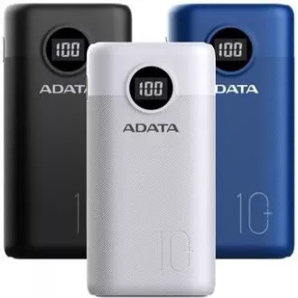 ADATA PowerBank AP10000 - externí baterie pro mobil/tablet 10000mAh, bílá (37Wh) USB-C ADATA PowerBank AP10000 - externí baterie pro mobil/tablet 10000mAh, bílá (37Wh) USB-C