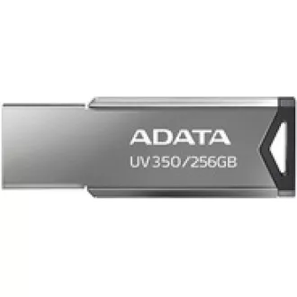 ADATA Flash Disk 256GB UV350, USB 3.2 Dash Drive, tmavě stříbrná textura kov
