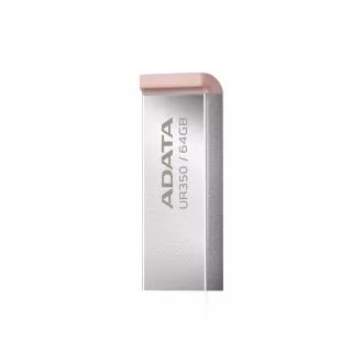 ADATA Flash Disk 64GB UR350, USB 3.2 Dash Drive, kov hnědá