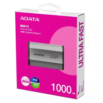 ADATA External SSD 1TB SD810 USB 3.2 USB-C, Stříbrná