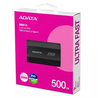 ADATA External SSD 500GB SD810 USB 3.2 USB-C, Černá