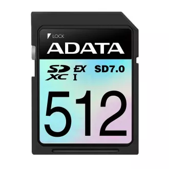ADATA SDXC karta 512GB Extreme, PCIe Gen3, UHS-I, C10, V30, (R:800/W:700 MB/s)