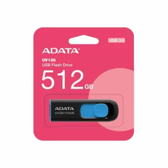ADATA Flash Disk 512GB UV128, USB 3.2, černo-modrá