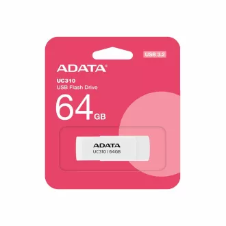 ADATA Flash Disk 64GB UC310, USB 3.2, bílá
