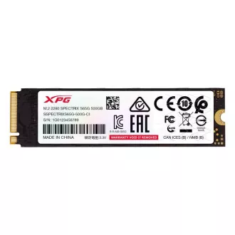 ADATA SSD 500GB XPG SPECTRIX S65G, PCIe Gen4x4 M.2 2280, (R:5000/W:2700 MB/s)