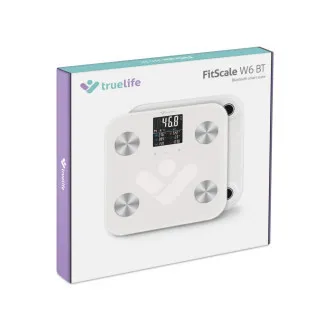 TrueLife FitScale W7 BT - Bioelektrická impedanční bluetooth váha - bílá
