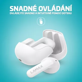 LAMAX Tones1 - bezdrátová sluchátka - bílá