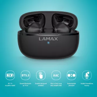 LAMAX Clips1 Play - špuntová sluchátka - černé
