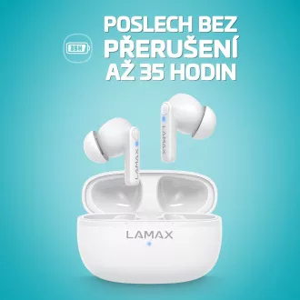 LAMAX Clips1 Play - špuntová sluchátka - bílé