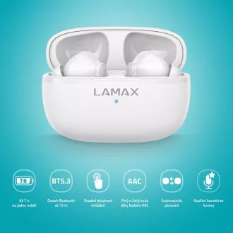 LAMAX Clips1 Play - špuntová sluchátka - bílé