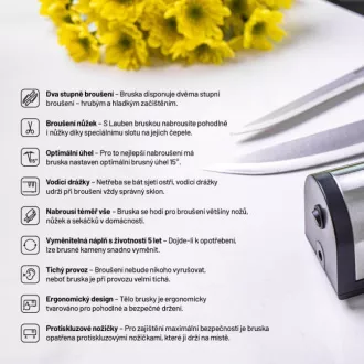 Lauben Knife Sharpener 4700SB - ostřič nožů a nůžek