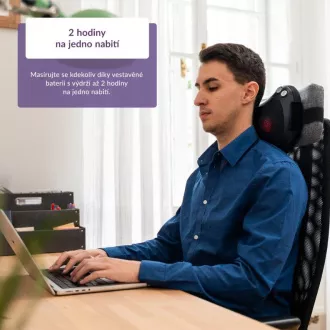 TrueLife RelaxBack B3 Charge - masážní polštář s dobíjecí baterií