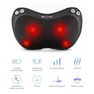 TrueLife RelaxBack B3 Charge - masážní polštář s dobíjecí baterií