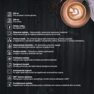 Lauben Milk Frother 600BG - napěňovač mléka