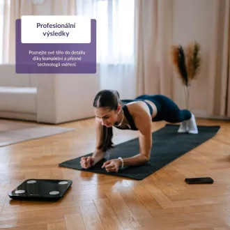 TrueLife FitScale W1 BT Black - bioelektrická impedanční bluetooth váha