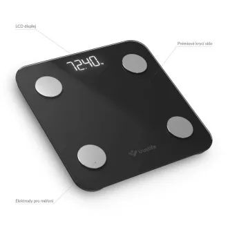 TrueLife FitScale W1 BT Black - bioelektrická impedanční bluetooth váha