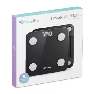 TrueLife FitScale W1 BT Black - bioelektrická impedanční bluetooth váha
