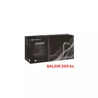 Nitrilové rukavice Cranberry® Carbon, velmi jemné (bez latexu), černé - 200 ks, M Nitrilové rukavice Cranberry® Carbon, velmi jemné (bez latexu), černé - 200 ks, M
