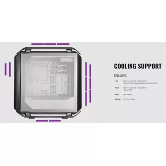 Cooler Master case Cosmos C700P Black, E-ATX, Průhledná bočnice, 3x 140mm Fan, Černá Cooler Master case Cosmos C700P Black, E-ATX, Průhledná bočnice, 3x 140mm Fan, Černá