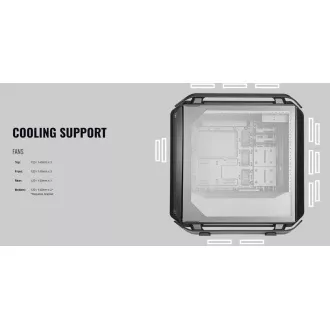 Cooler Master case Cosmos C700P Black, E-ATX, Průhledná bočnice, 3x 140mm Fan, Černá Cooler Master case Cosmos C700P Black, E-ATX, Průhledná bočnice, 3x 140mm Fan, Černá