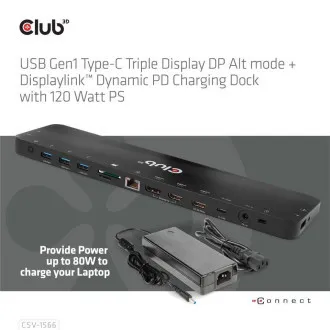 Club3D Dokovací stanice USB-C 12v1, 1xDP, 2xHDMI, 1xUSB-C, 5xUSB, 1xRJ45, 1x3.5mm, čtečka SD karet, černá Club3D Dokovací stanice USB-C 12v1, 1xDP, 2xHDMI, 1xUSB-C, 5xUSB, 1xRJ45, 1x3.5mm, čtečka SD karet, černá
