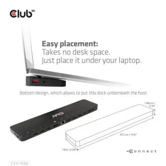 Club3D Dokovací stanice USB-C 12v1, 1xDP, 2xHDMI, 1xUSB-C, 5xUSB, 1xRJ45, 1x3.5mm, čtečka SD karet, černá Club3D Dokovací stanice USB-C 12v1, 1xDP, 2xHDMI, 1xUSB-C, 5xUSB, 1xRJ45, 1x3.5mm, čtečka SD karet, černá