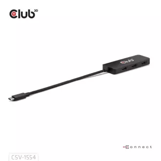 Club3D hub MST USB-C na 3xHDMI, Single: 8K30Hz, Triple: 4K60Hz