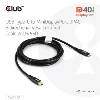 Club3D Kabel USB-C na MiniDisplayPort 2.1, 8K30Hz, DSC1.2, UHBR10, 2m