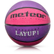 Basketbalový míč METEOR LAYUP vel.1, růžovo-fialový