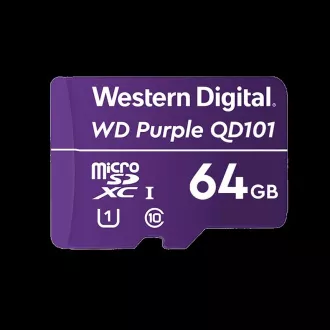 WD MicroSDXC karta 64GB Purple WDD064G1P0C Class 10, 16 TBW