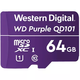 WD MicroSDXC karta 64GB Purple WDD064G1P0C Class 10, 16 TBW