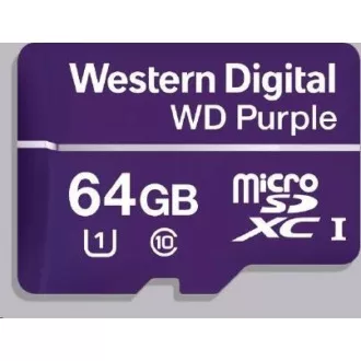 WD MicroSDXC karta 64GB Purple WDD064G1P0C Class 10, 16 TBW