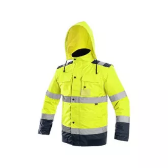Bunda LUTON, výstražná, žluto-modrá, vel. 4XL