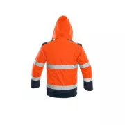 Bunda LUTON, výstražná, oranžovo-modrá, vel. XL