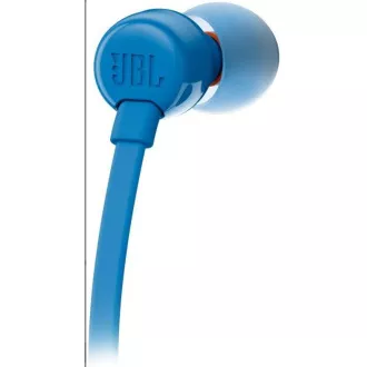 JBL T110 Black špuntová sluchátka, 3, 5 mm jack, mikrofon, modrá
