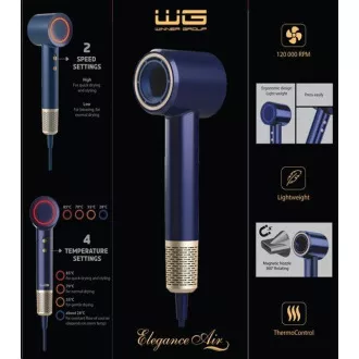 WG - Fén na vlasy WG Elegance Air, 1600W, modrá