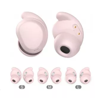 WG - Bluetooth sluchátka WG AirFlex 4, Sleeping Buds, ANC, růžová