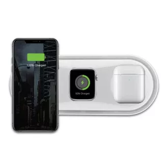 WG - Bezdrátová nabíječka stolní 22, 5W, Fast Wireless Charger, bílá