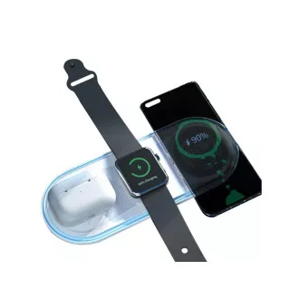 WG - Bezdrátová nabíječka stolní 22, 5W, Fast Wireless Charger, bílá